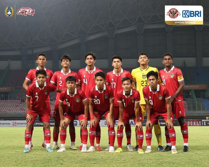 Line-up Timnas U-17 saat beruji coba melawan Korea Selatan U-17 pra Piala dunia u-17. Sumber. Dok: Ig@pssi