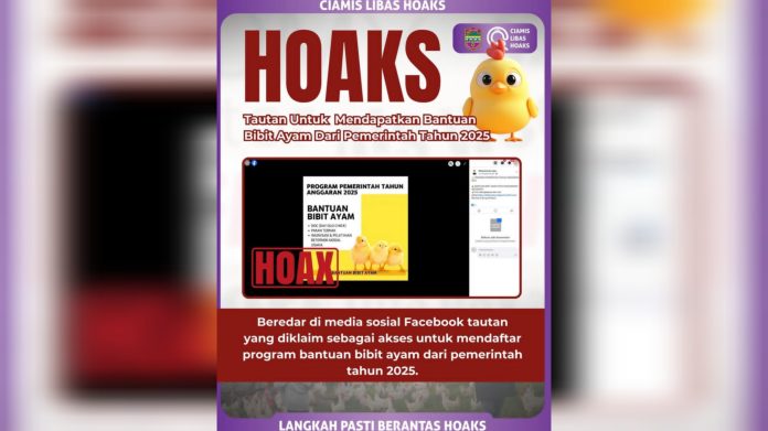 Hoaks Bantuan Bibit Ayam